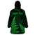 Personalised New Zealand Rugby Wearable Blanket Hoodie Aotearoa Ka Mate Haka All Black Mix Ta Moko Green Style - Wonder Print Shop
