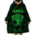 Personalised New Zealand Rugby Wearable Blanket Hoodie Aotearoa Ka Mate Haka All Black Mix Ta Moko Green Style - Wonder Print Shop