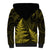Personalised New Zealand Rugby Sherpa Hoodie Aotearoa Ka Mate Haka All Black Mix Ta Moko Gold Style - Wonder Print Shop