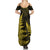 Personalised New Zealand Rugby Summer Maxi Dress Aotearoa Ka Mate Haka All Black Mix Ta Moko Gold Style - Wonder Print Shop