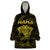 Personalised New Zealand Rugby Wearable Blanket Hoodie Aotearoa Ka Mate Haka All Black Mix Ta Moko Gold Style - Wonder Print Shop
