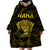 Personalised New Zealand Rugby Wearable Blanket Hoodie Aotearoa Ka Mate Haka All Black Mix Ta Moko Gold Style - Wonder Print Shop
