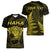 Personalised New Zealand Rugby Women V Neck T Shirt Aotearoa Ka Mate Haka All Black Mix Ta Moko Gold Style - Wonder Print Shop
