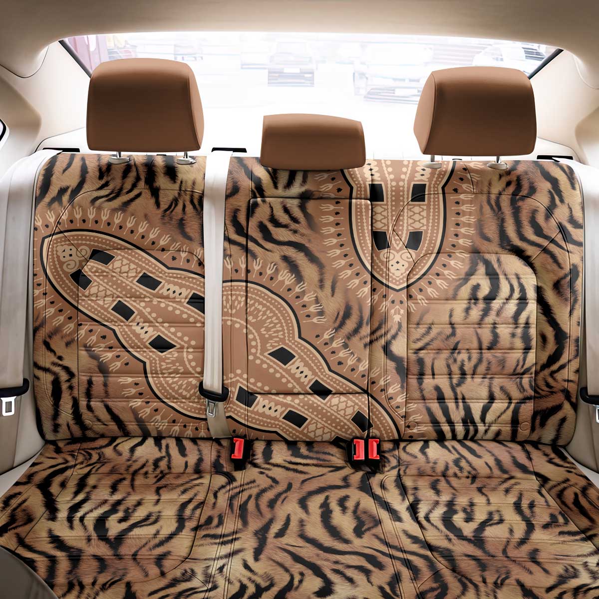 Africa Tiger Mix Dashiki Tribal Pattern Back Car Seat Cover LT9 - Wonder Print Shop