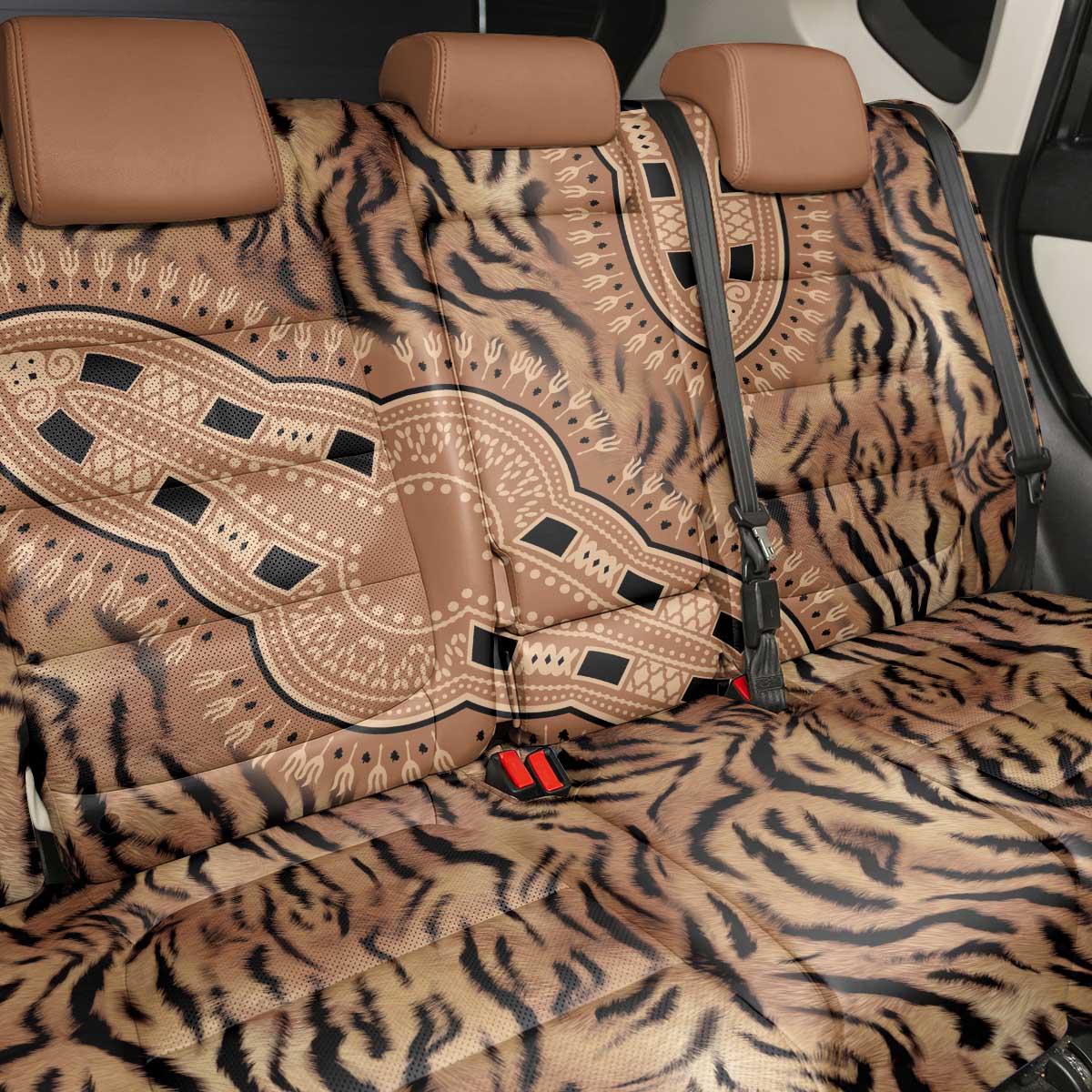 Africa Tiger Mix Dashiki Tribal Pattern Back Car Seat Cover LT9 - Wonder Print Shop