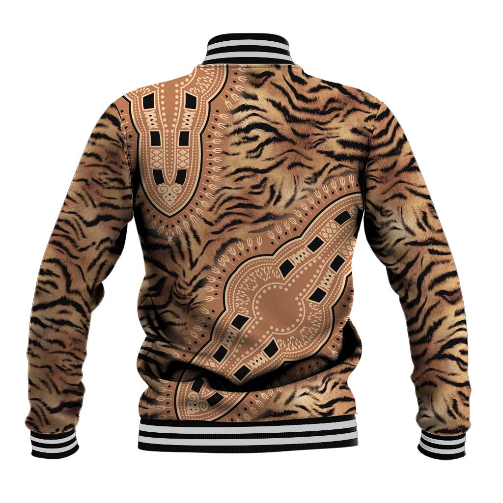 Africa Tiger Mix Dashiki Tribal Pattern Baseball Jacket LT9 - Wonder Print Shop