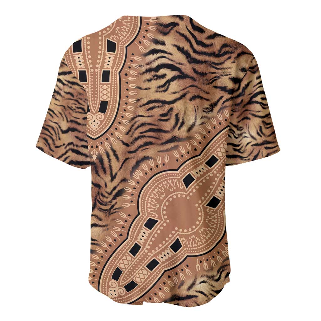 Africa Tiger Mix Dashiki Tribal Pattern Baseball Jersey LT9 - Wonder Print Shop