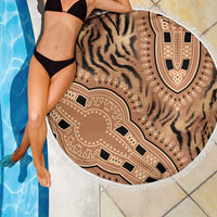 Africa Tiger Mix Dashiki Tribal Pattern Beach Blanket LT9 - Wonder Print Shop