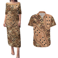 Africa Tiger Mix Dashiki Tribal Pattern Couples Matching Puletasi and Hawaiian Shirt LT9 - Wonder Print Shop
