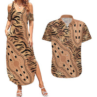 Africa Tiger Mix Dashiki Tribal Pattern Couples Matching Summer Maxi Dress and Hawaiian Shirt LT9 - Wonder Print Shop