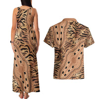 Africa Tiger Mix Dashiki Tribal Pattern Couples Matching Tank Maxi Dress and Hawaiian Shirt LT9 - Wonder Print Shop