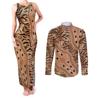 Africa Tiger Mix Dashiki Tribal Pattern Couples Matching Tank Maxi Dress and Long Sleeve Button Shirt LT9 - Wonder Print Shop