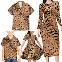 Africa Tiger Mix Dashiki Tribal Pattern Family Matching Long Sleeve Bodycon Dress and Hawaiian Shirt LT9 - Wonder Print Shop