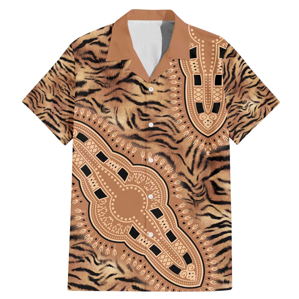 Africa Tiger Mix Dashiki Tribal Pattern Family Matching Mermaid Dress and Hawaiian Shirt LT9 - Wonder Print Shop