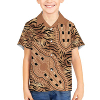 Africa Tiger Mix Dashiki Tribal Pattern Family Matching Short Sleeve Bodycon Dress and Hawaiian Shirt - Wonder Print Shop