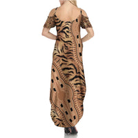 Africa Tiger Mix Dashiki Tribal Pattern Family Matching Summer Maxi Dress and Hawaiian Shirt - Wonder Print Shop