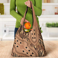 Africa Tiger Mix Dashiki Tribal Pattern Grocery Bag