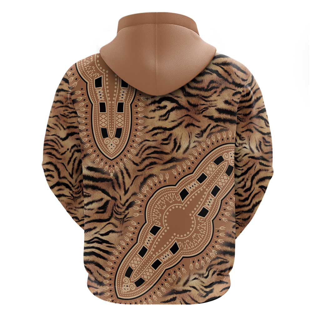Africa Tiger Mix Dashiki Tribal Pattern Hoodie - Wonder Print Shop