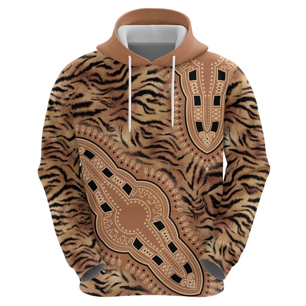 Africa Tiger Mix Dashiki Tribal Pattern Hoodie - Wonder Print Shop