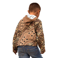 Africa Tiger Mix Dashiki Tribal Pattern Kid Hoodie - Wonder Print Shop