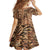Africa Tiger Mix Dashiki Tribal Pattern Kid Short Sleeve Dress - Wonder Print Shop