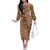 Africa Tiger Mix Dashiki Tribal Pattern Off The Shoulder Long Sleeve Dress - Wonder Print Shop