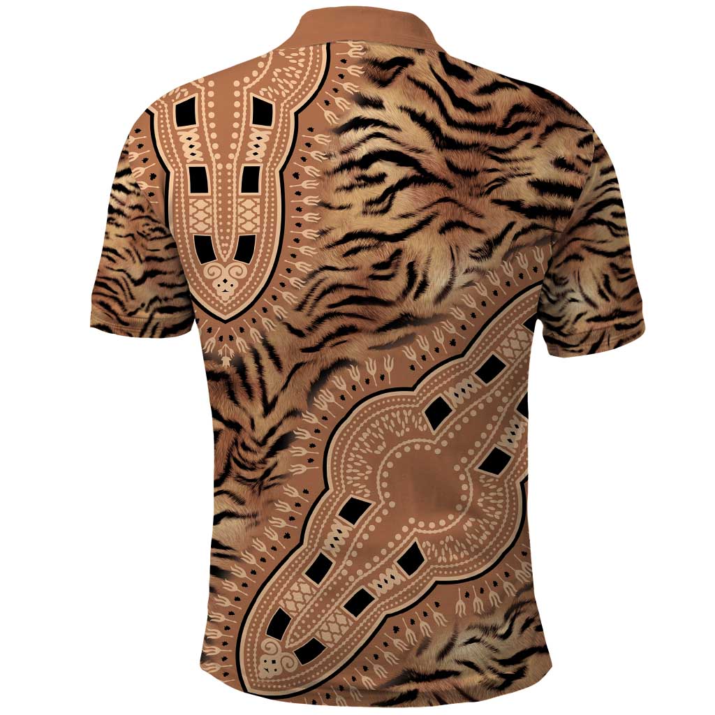 Africa Tiger Mix Dashiki Tribal Pattern Polo Shirt - Wonder Print Shop