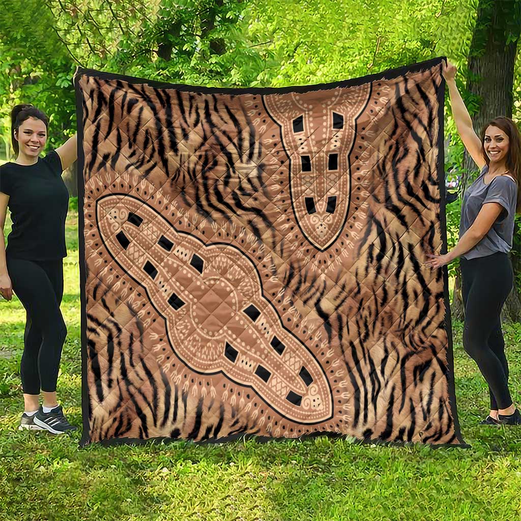 Africa Tiger Mix Dashiki Tribal Pattern Quilt - Wonder Print Shop