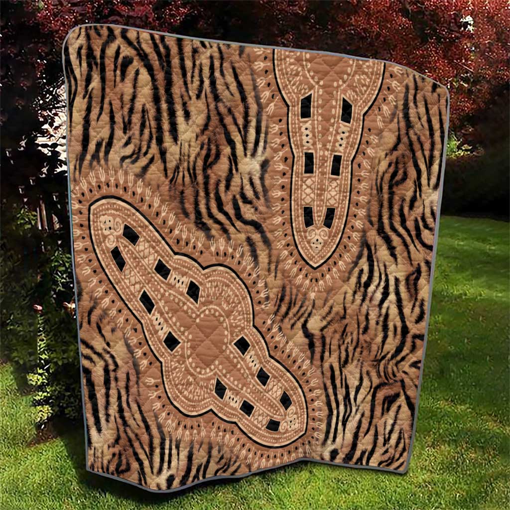 Africa Tiger Mix Dashiki Tribal Pattern Quilt - Wonder Print Shop