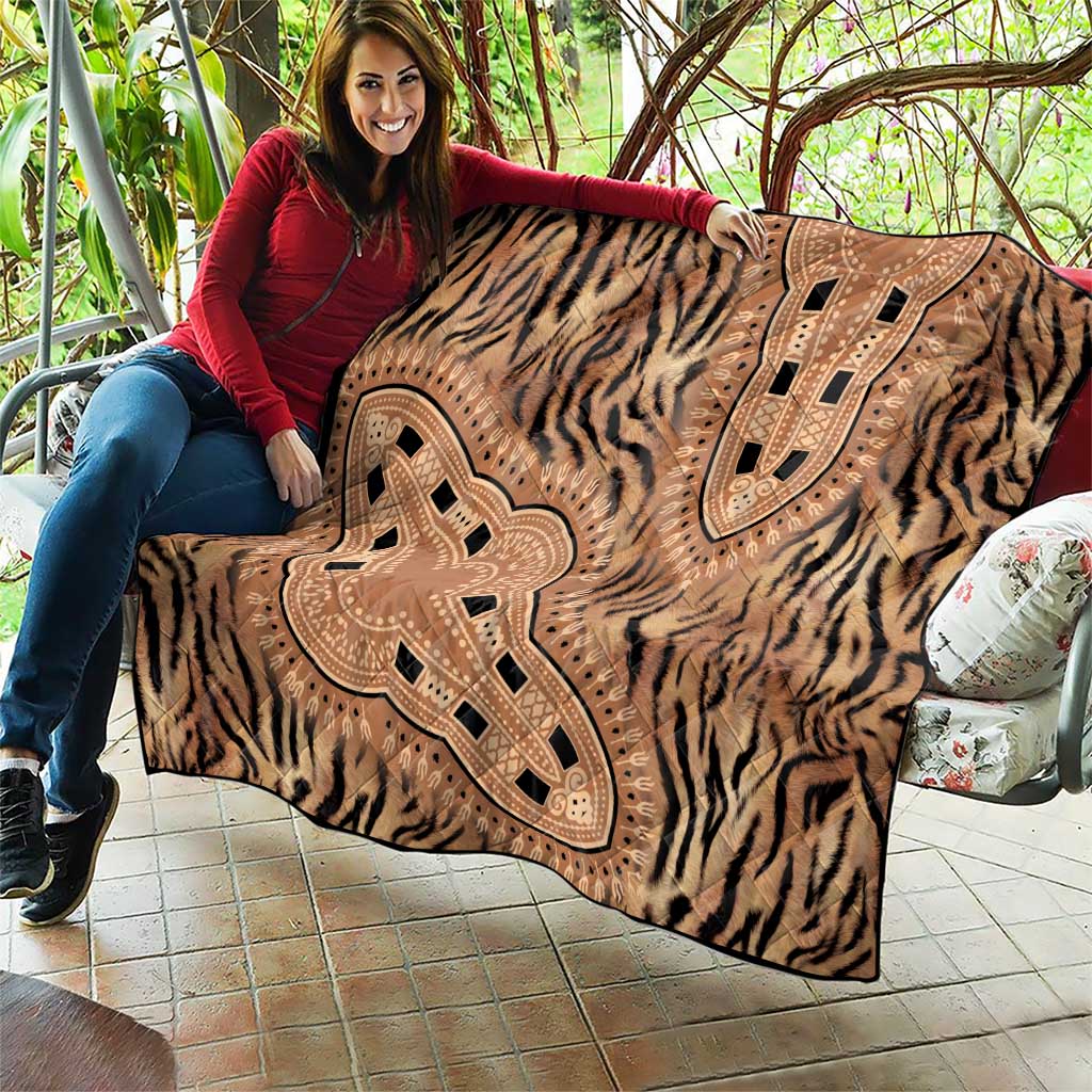 Africa Tiger Mix Dashiki Tribal Pattern Quilt - Wonder Print Shop