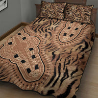 Africa Tiger Mix Dashiki Tribal Pattern Quilt Bed Set - Wonder Print Shop