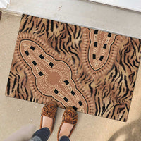 Africa Tiger Mix Dashiki Tribal Pattern Rubber Doormat - Wonder Print Shop