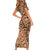 Africa Tiger Mix Dashiki Tribal Pattern Short Sleeve Bodycon Dress - Wonder Print Shop