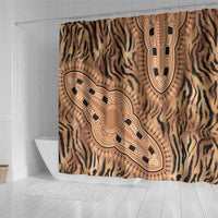 Africa Tiger Mix Dashiki Tribal Pattern Shower Curtain