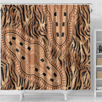 Africa Tiger Mix Dashiki Tribal Pattern Shower Curtain