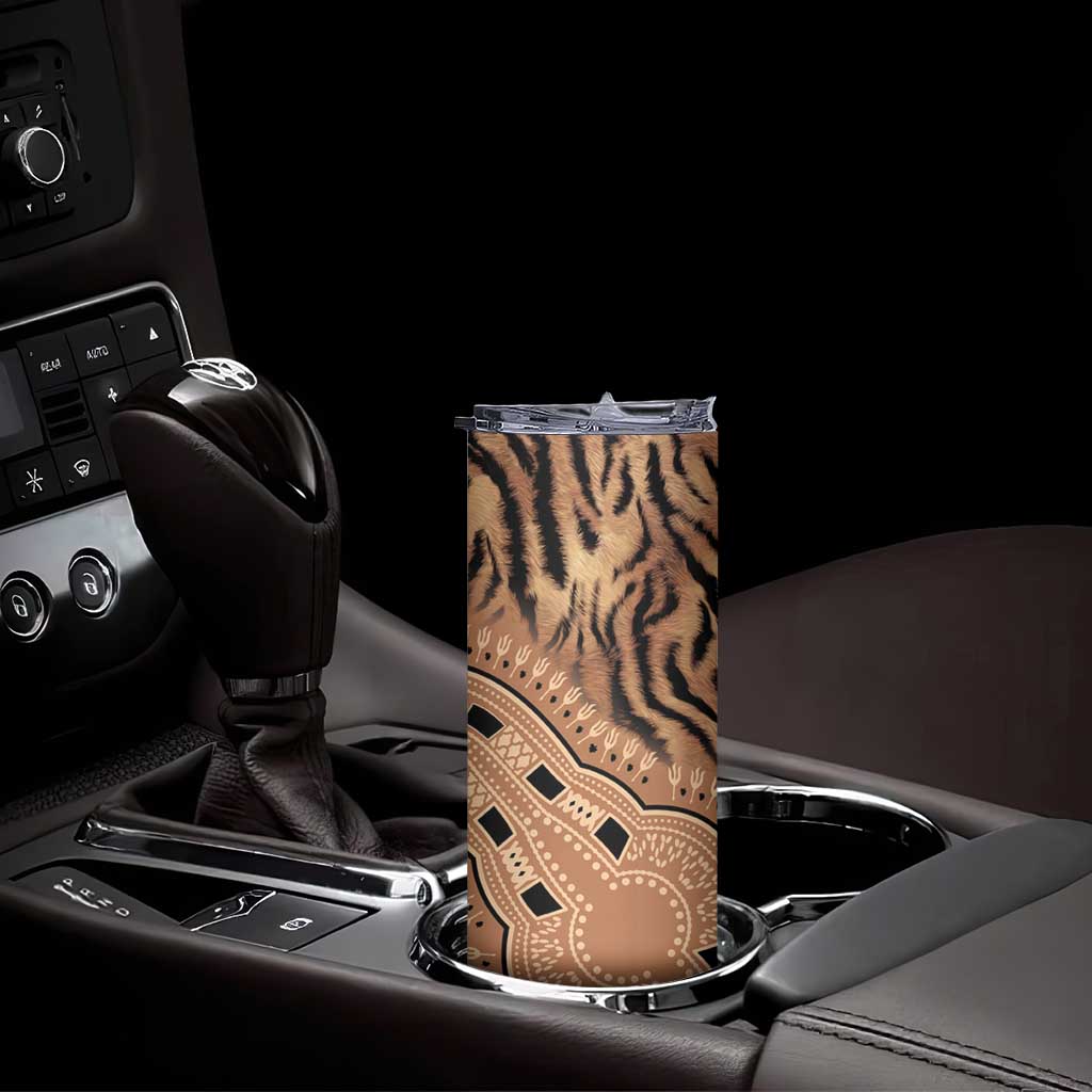 Africa Tiger Mix Dashiki Tribal Pattern Skinny Tumbler - Wonder Print Shop