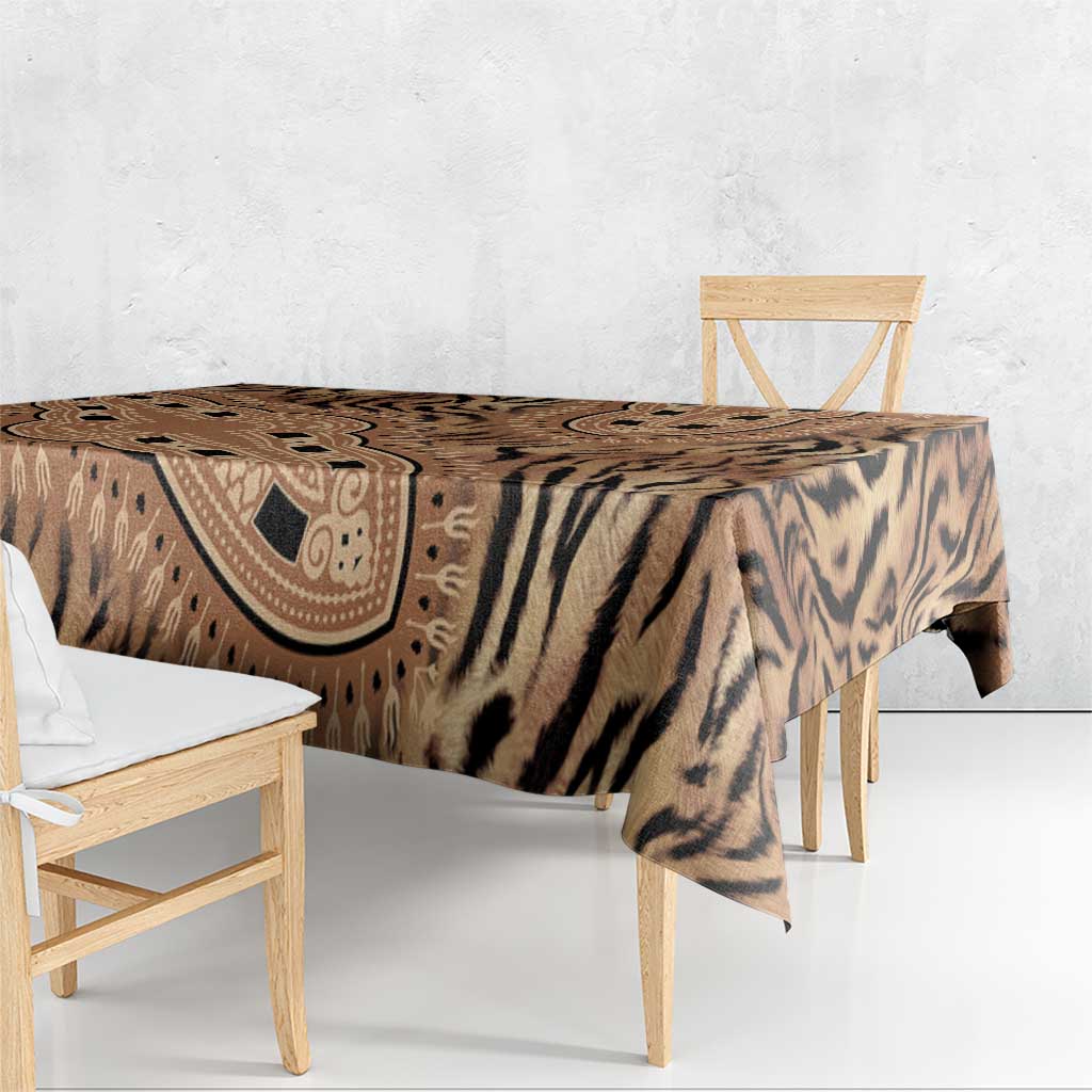 Africa Tiger Mix Dashiki Tribal Pattern Tablecloth - Wonder Print Shop
