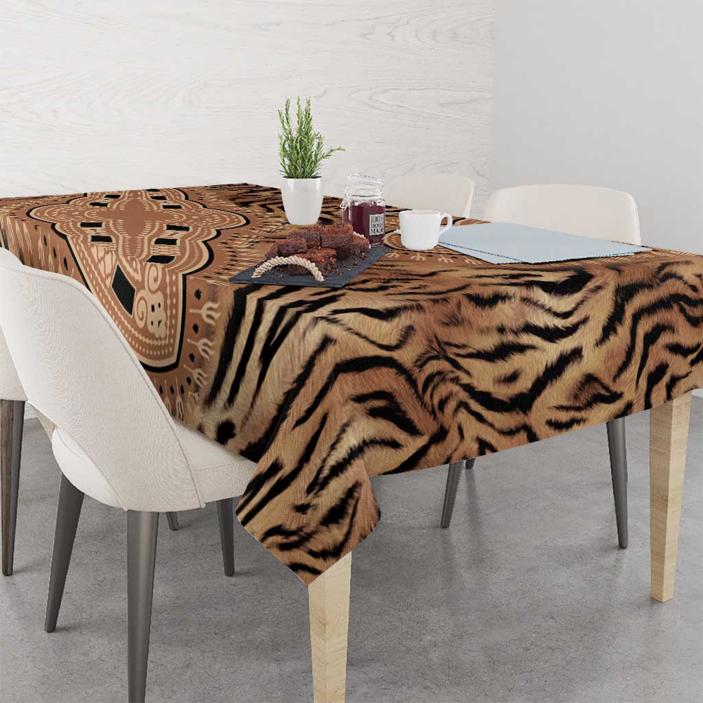 Africa Tiger Mix Dashiki Tribal Pattern Tablecloth - Wonder Print Shop