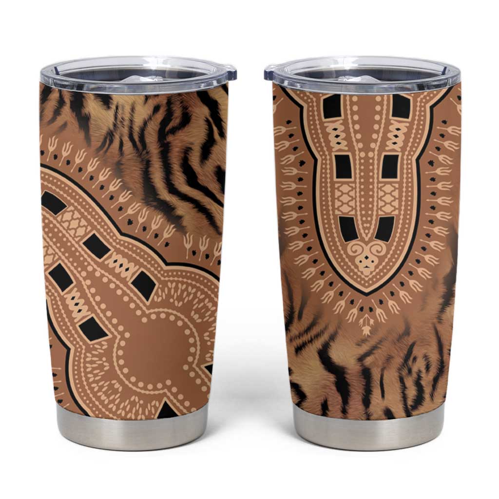 Africa Tiger Mix Dashiki Tribal Pattern Tumbler Cup - Wonder Print Shop