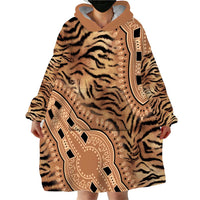 Africa Tiger Mix Dashiki Tribal Pattern Wearable Blanket Hoodie - Wonder Print Shop