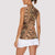 Africa Tiger Mix Dashiki Tribal Pattern Women Sleeveless Polo Shirt - Wonder Print Shop