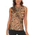 Africa Tiger Mix Dashiki Tribal Pattern Women Sleeveless Polo Shirt - Wonder Print Shop