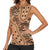 Africa Tiger Mix Dashiki Tribal Pattern Women Sleeveless Polo Shirt - Wonder Print Shop