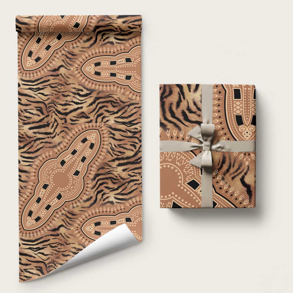 Africa Tiger Mix Dashiki Tribal Pattern Wrapping Paper - Wonder Print Shop