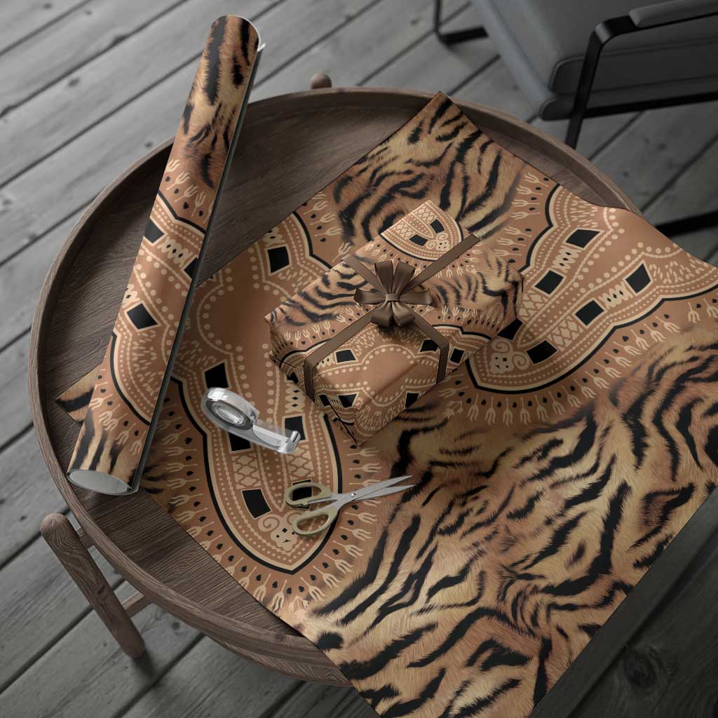 Africa Tiger Mix Dashiki Tribal Pattern Wrapping Paper - Wonder Print Shop