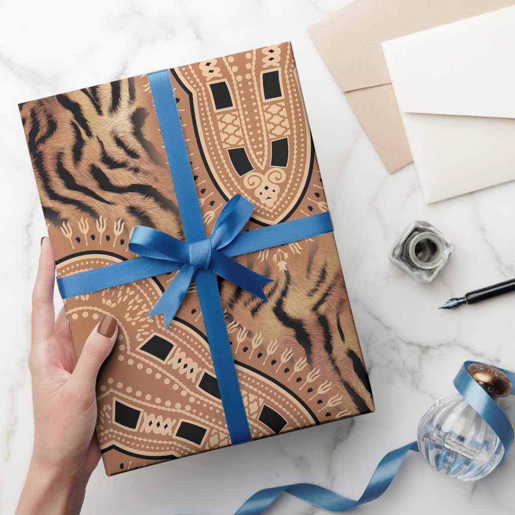Africa Tiger Mix Dashiki Tribal Pattern Wrapping Paper - Wonder Print Shop
