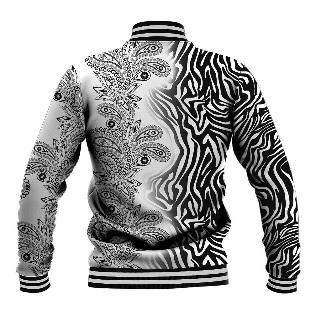 Africa Zebra Mix Paisley Tribal Pattern Baseball Jacket LT9 - Wonder Print Shop