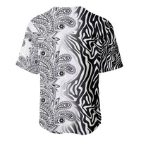 Africa Zebra Mix Paisley Tribal Pattern Baseball Jersey LT9 - Wonder Print Shop