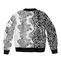 Africa Zebra Mix Paisley Tribal Pattern Bomber Jacket LT9 - Wonder Print Shop