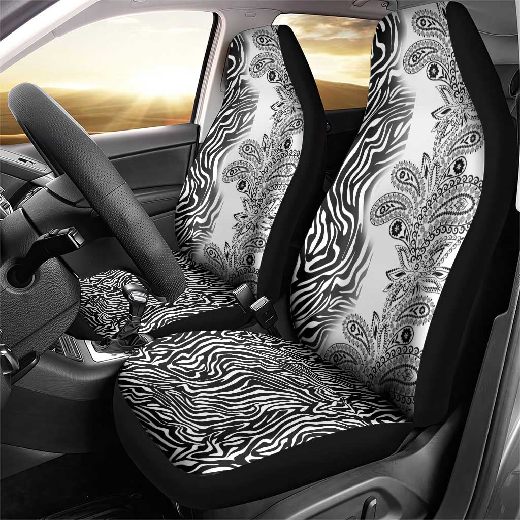 Africa Zebra Mix Paisley Tribal Pattern Car Seat Cover LT9 - Wonder Print Shop